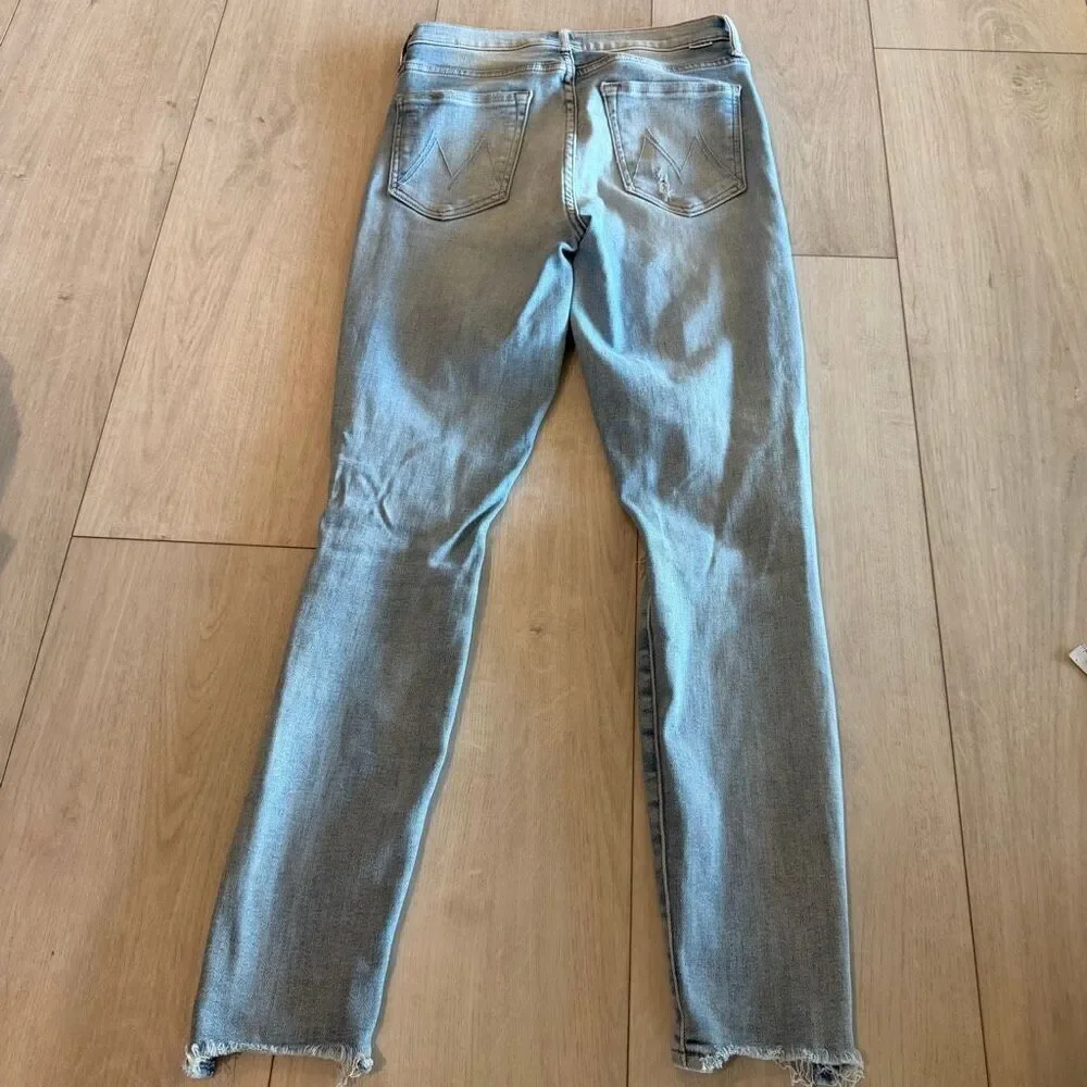 Mother the stunner zip ankle step chew woman jeans size 27